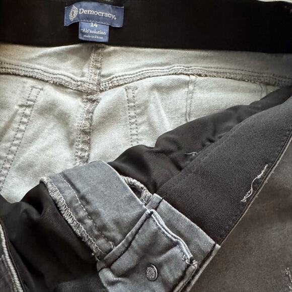 Democracy Pants Jeans Women's Sz 14 Gray AbSolution Skinny Ankle Ab Solution - Picture 5 of 13